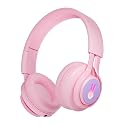 Goberistmal LED Bunny Kids Bluetooth Headphones, Lightweight Wireless & Wired Headphones for Kids, 85dB Volume Limited, Over-Ear Toddler Headsets