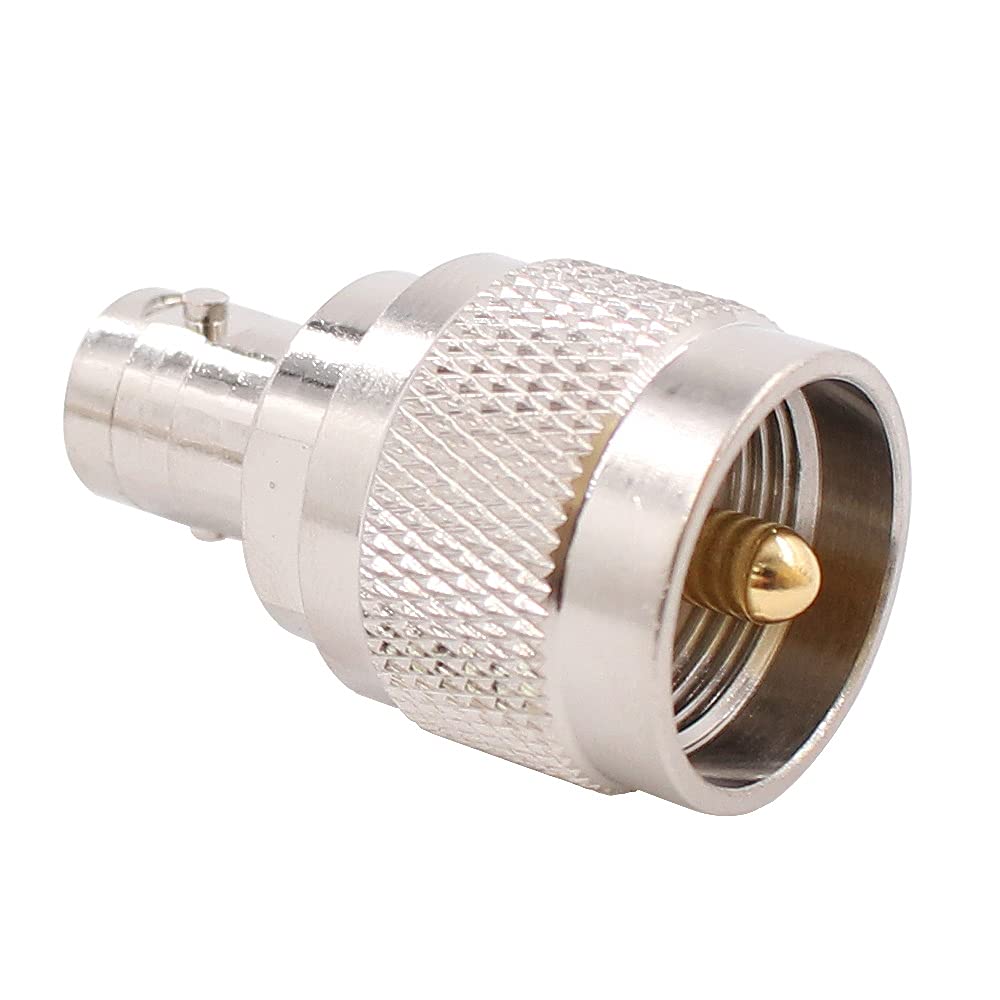 exgoofit BNC Female to SO239 Male Adapter 4pcs RF Coaxial Coax Connector PL-259 PL259 Cable