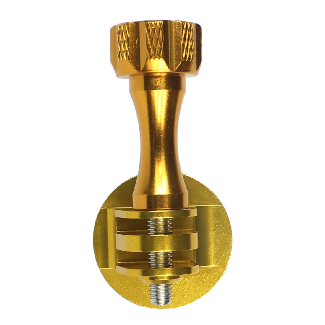 NovelGoal CNC Aluminium Small Tripod Mount Adapter with Thread Screw for HD Hero 9 8 7 6 5 4 Session 2 3 Action Cameras (Yellow Set)