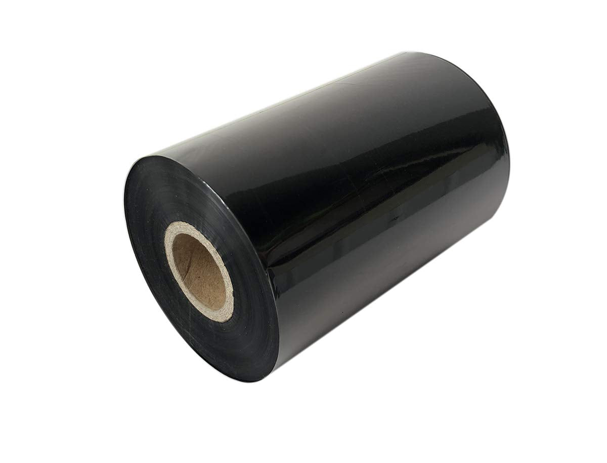 Officeuct Thermal Transfer Ribbon- Resin Enhanced Wax Printer Ribbon 1” Core Ink Out 4.33" X 1476'(110mm*450m)-1 Roll for Zebra ZT230 ZT410 ZT420