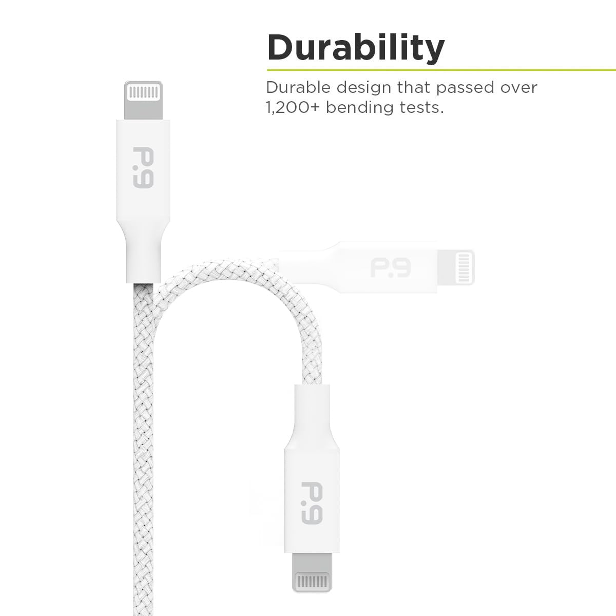 PureGear Braided USB C to Lightning Cable, Apple MFi Certified Charging Data Sync Cable Support Power Delivery & Type C Chargers for iPhone 14,14…