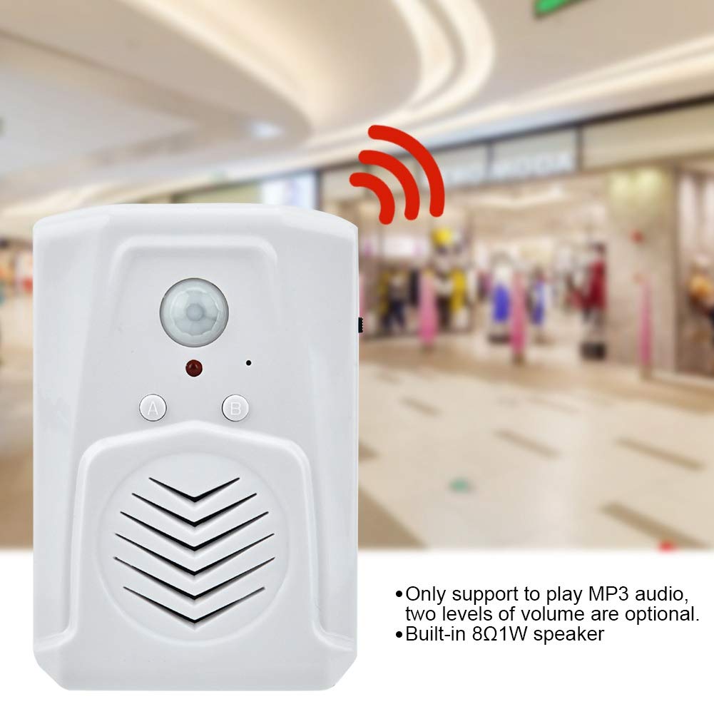 USB/Battery Powered Motion Sensor Alarm Doorbell - MP3 Audio Player with Infrared Induction, 4m Detection Distance & Custom Sound Options