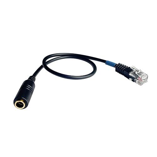 Headset Adapter Converter 3.5mm Plug to Female RJ9 Handset/Headset Plug for Ciscoo Telephone 9961 9941 7940 7941 7942 7970 7971Earsinger 8841 8845 M22
