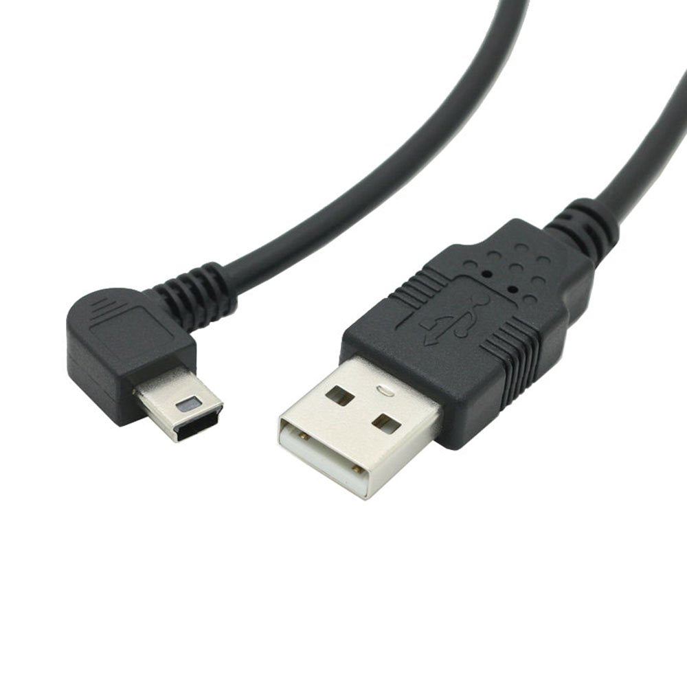 Tivid 1.64feet mini USB Right Angle USB A Male to Mini USB B 5Pin Male Charging Cable Adapter Left Angle Data Charge Sync Cable Mini USB Cable - A
