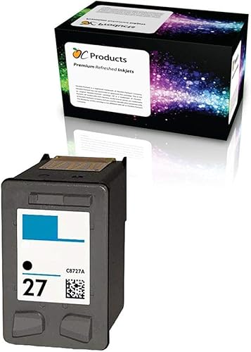 OCProducts Remanufactured Replacement for HP 27 Ink Cartridge for Deskjet 3650 3845 PSC 1310 1315 2200 2171 Officejet 5608 Printers