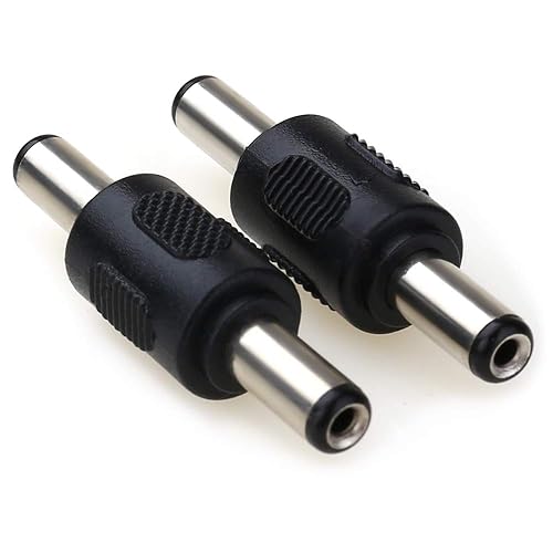 MOBOREST 12V 5.5mm x 2.1mm DC Power Connector Adapter, 12/24V Male to Male Power Jack Socket for Led Strip CCTV Security Camera Cable Wire Ends Plug