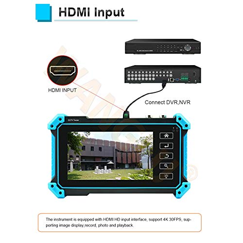 CCTV Tester IPC-5100 Plus 5.4inch Screen 8MP IP CVI TVI AHD Analog 5 in 1 HD Tester-Monitor VGA & 4K HDMI Input Cable Tracer Power in