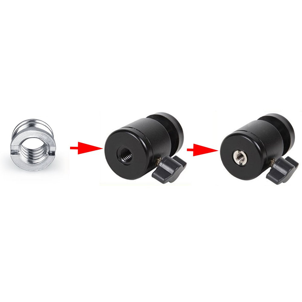 Camera 1/4"-20 to 3/8"-16 Reducer Bushing Convert Screw Adapter for Monopod, Tripod, Ballhead, Stand and Video Light DSLR SLR (10 Pack)