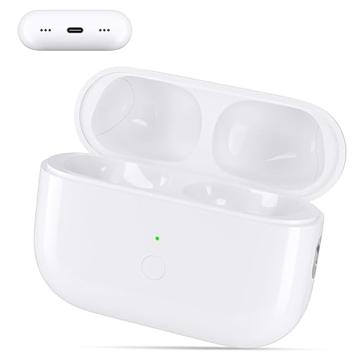 Replacement Charging Case Compatible with AirPods Pro 2nd/1st Generation, 600mAh Wireless Charger Case with Bluetooth Pairing Sync Button, 15-Min Fast