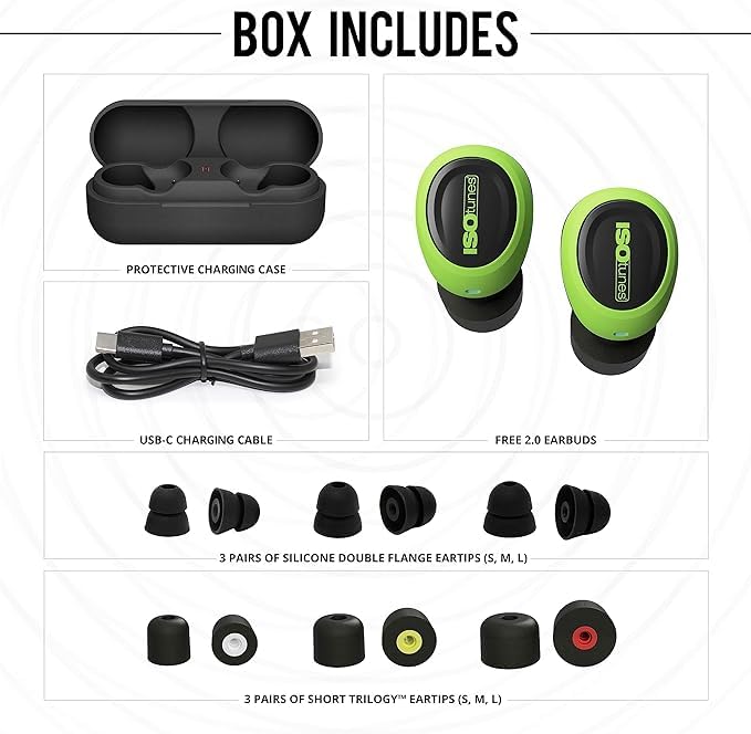 ISOtunes Free 2.0 Bluetooth Hearing Protection, OSHA Compliant Work Earbuds