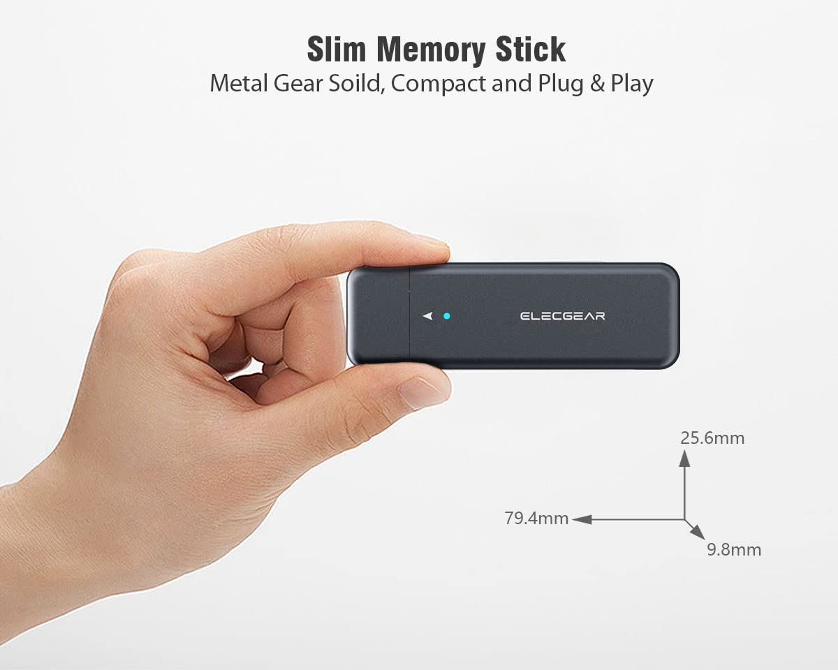 ElecGear USB Mini Enclosure for 2230/2242 NVMe and SATA M.2 SSD, PCIe and Serial ATA Aluminum Housing Case with Magnet Cap, 10Gbps Flash Drive