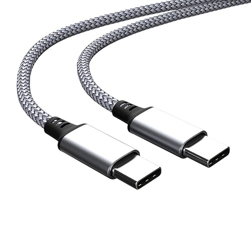 Pocxwa USB-C to USB-C Charger Cable, 5Ft USB 2.0 Braided Fast Charging Cord Compatible with Samsung Galaxy S25 Ultra S24 Plus S23 S22 S21 S20, LG
