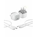 Belkin USB C Charger Block 20W (2 Pack) - USB C Cable Included - Fast Charging Block, Type C Wall Charger - Apple iPhone 17, Air, Pro, Samsung Galaxy