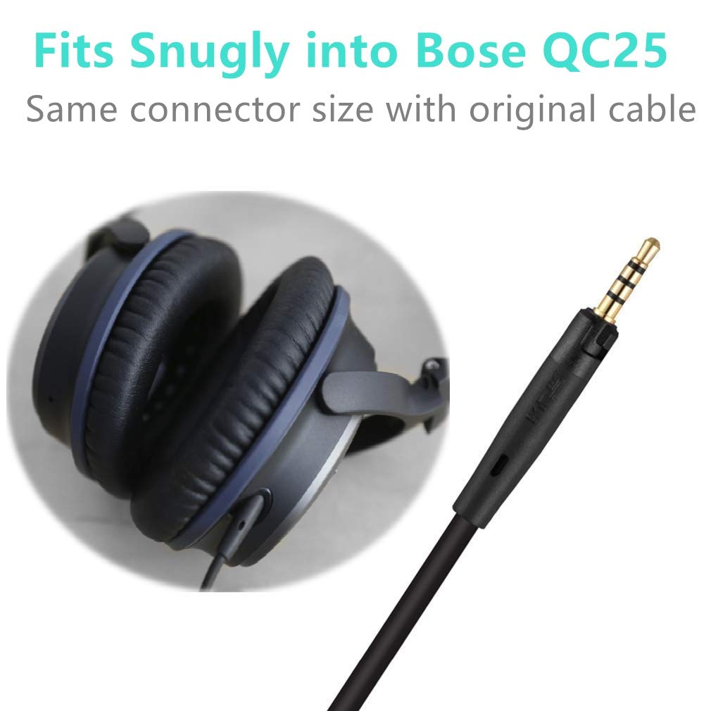Mr Rex 5ft 3.5mm to 2.5mm Audio Aux Replacement Cable 90 Degree Right Cord for JBL/Bose 700 QC45 QC35ii QC35 QC25 QuietComfort Noise Cancelling…
