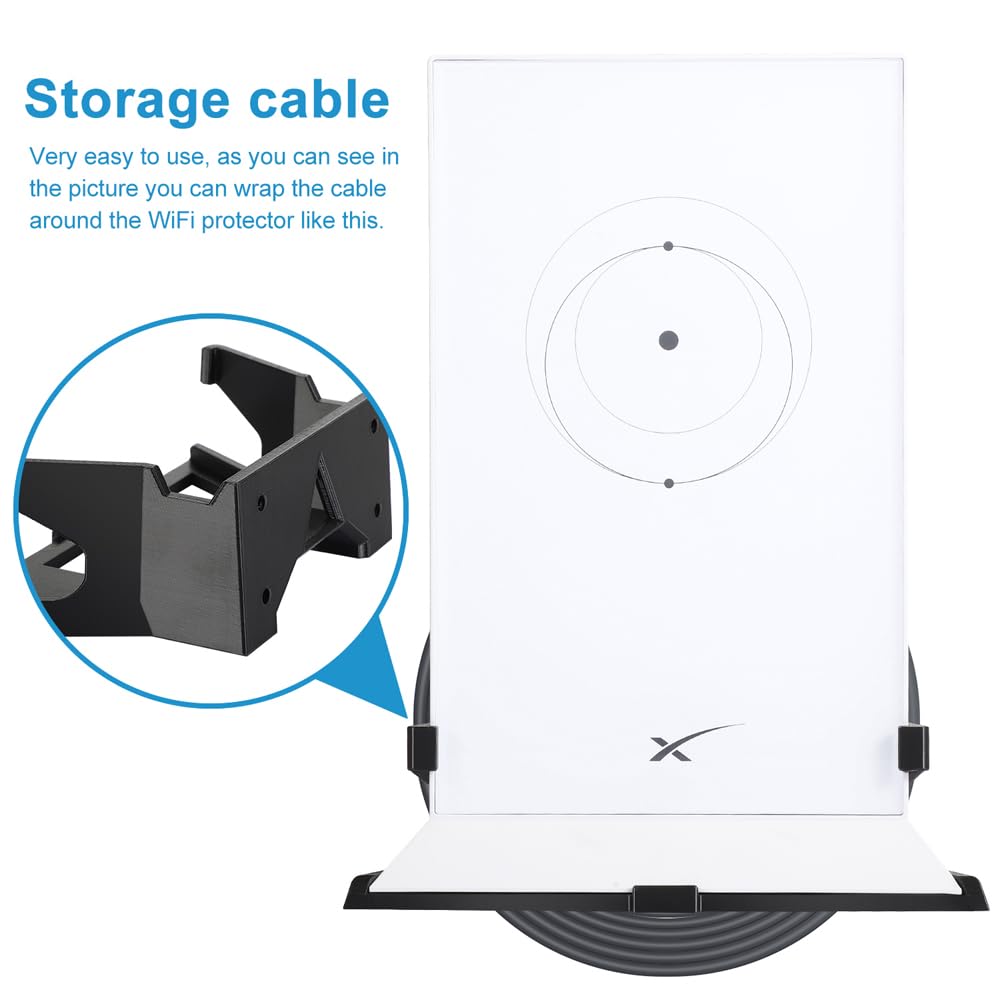 FANRTE for Starlink Router Wall Mount and Wall Mounting Bracket Kits Hanger for Starlink V2 Mesh Wi-Fi Router Mount,Starlink Cable Bundle Caddy Cord