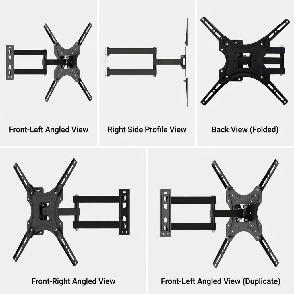 Full Motion TV Wall Mount for 26-55 inch TVs, up to 99lbs and VESA 400x400mm, Wall Mount TV Bracket with Articulating Swivel Extension Tilting