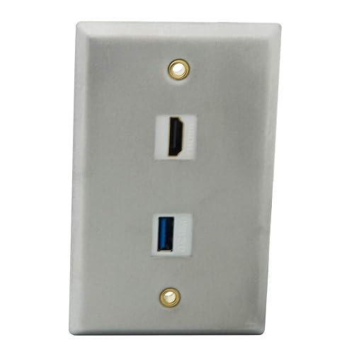 YinXiong Aluminum Metal Solid Style HDMI USB3.0 Wall Plate With Backside Female To Female Connector
