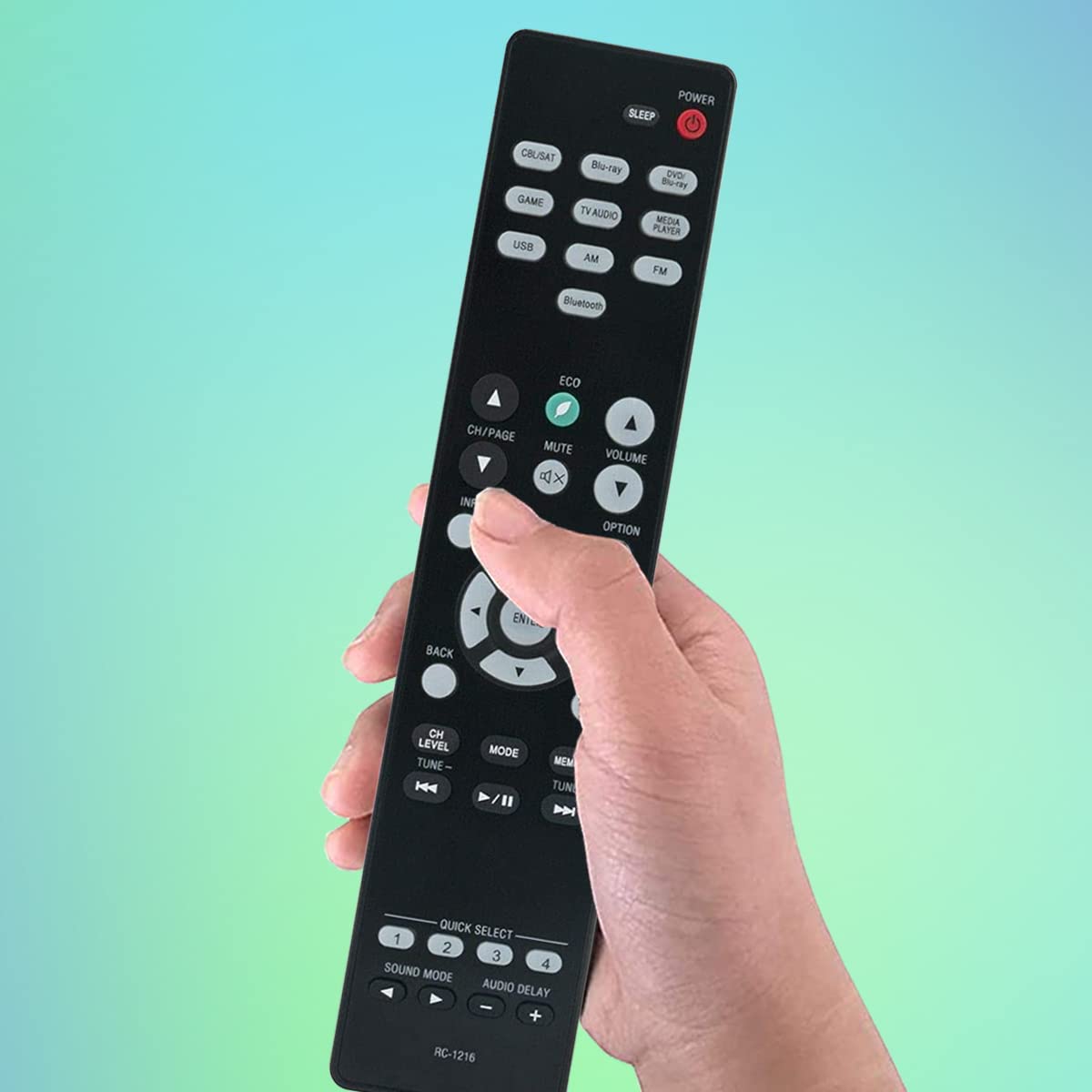 GHUST RC-1216 RC1216 Remote Control Replacement for Denon AVR-S520BT AVR-S530BT AVR-S540BT AVR-S550BT AVR-S570BT AVR-S510BT AV Receiver