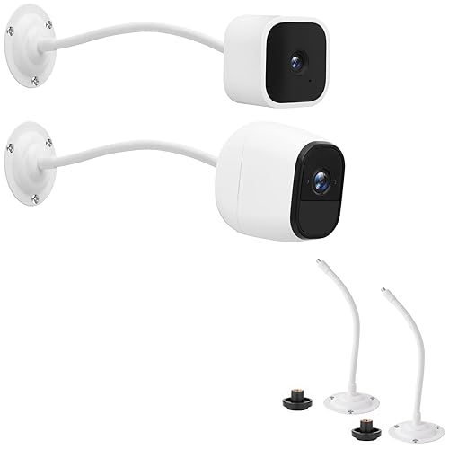 Mippko 2 Pack Camera Flexible Wall Mount Holder Compatible with Arlo/Blink/Reolink/Nest/Wyze/SimpliSafe Camera,Adjustment 8 inch Long Gooseneck Arm