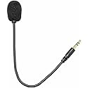 WNHNO Headset Microphone 3.5mm Plug, Black Headset Microphone Adjustable 360 Degrees Bendable Jack Headphone Controller Z5a5 Combined, 3.5mm Game…