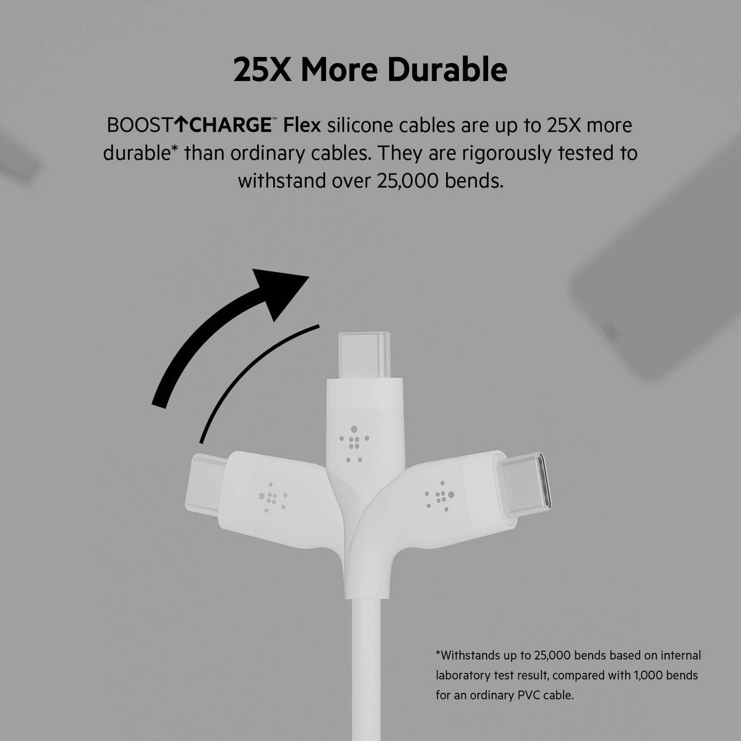 Belkin BoostCharge Flex Silicone USB-C to USB-C Charging Cable (3M/10FT) for iPhone 16, iPhone 16 Pro, Galaxy S25, S24, Pixel 9 & 8, Nintendo Switch 2