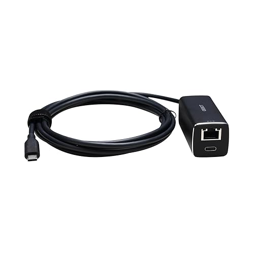 OBSBOT USB-C to Ethernet Adapter, 10 100 Mbps, Power Over Ethernet (PoE) Support, Dual Ethernet and USB-C Interface, Compatible Tail Air, MacBook, PC