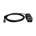 OBSBOT USB-C to Ethernet Adapter, 10 100 Mbps, Power Over Ethernet (PoE) Support, Dual Ethernet and USB-C Interface, Compatible Tail Air, MacBook, PC