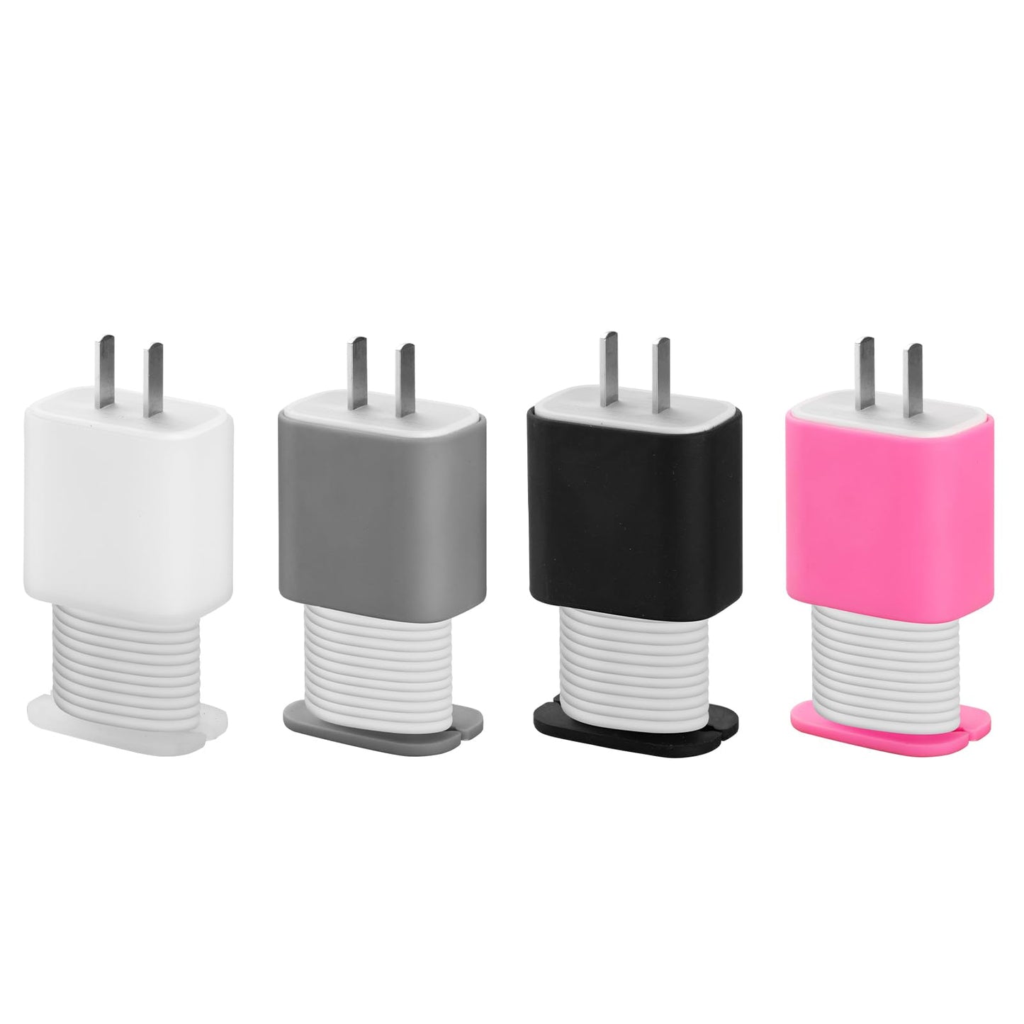 4 Packs USB Data of Silicone Charger Protector, Compatible with 18W and 20W Silicone Power Adapter, Power Adapter Case-1.66 x 1.12 inches, Cord Wrap