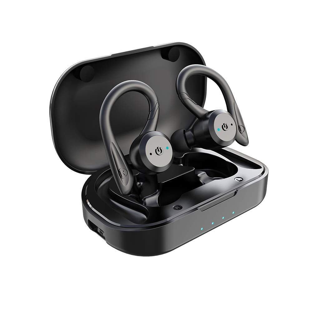 VOSON Sports Wireless Over Ear Earbuds Bluetooth 5.1 IPX7 Waterproof in-Ear Stereo Headphones Physical Button Design Running Earphones with Ear Hooks…