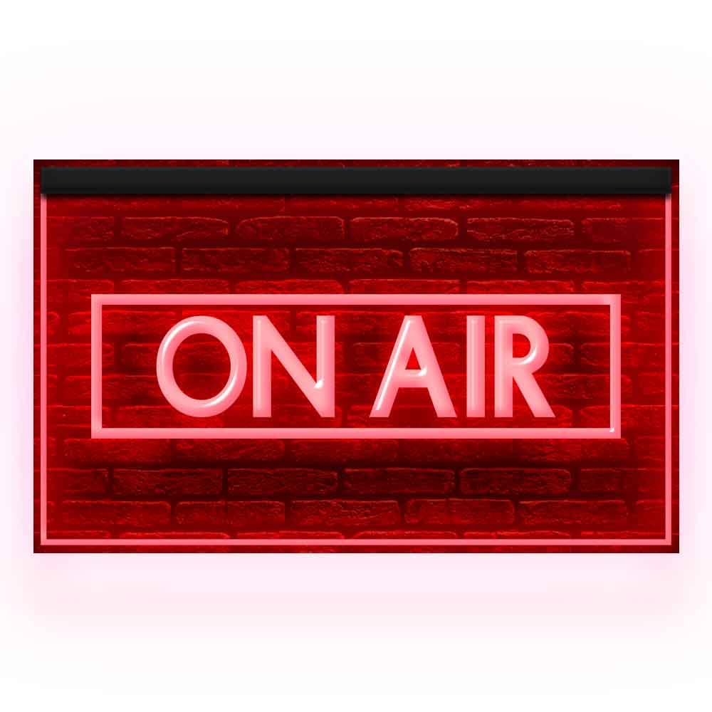 140017 On Air Recording Studio Music Media Room Display Decor LED Light Neon Sign (12" X 8", Red)