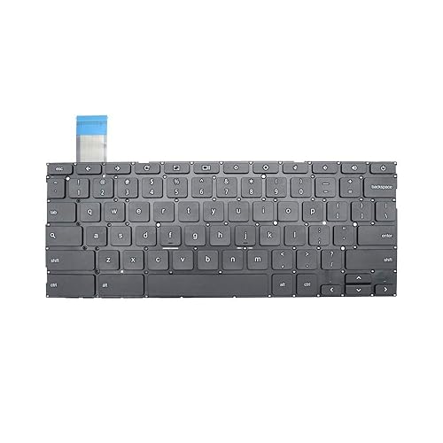 Abakoo New Replacement Keyboard for Chromebook C201 C201P C201PA C202 C202S C202SA 0KNX0-1120US00 9Z.NBLSQ.301 AE0Q3U00010 NSK-UZ3SQ 01 Black Without