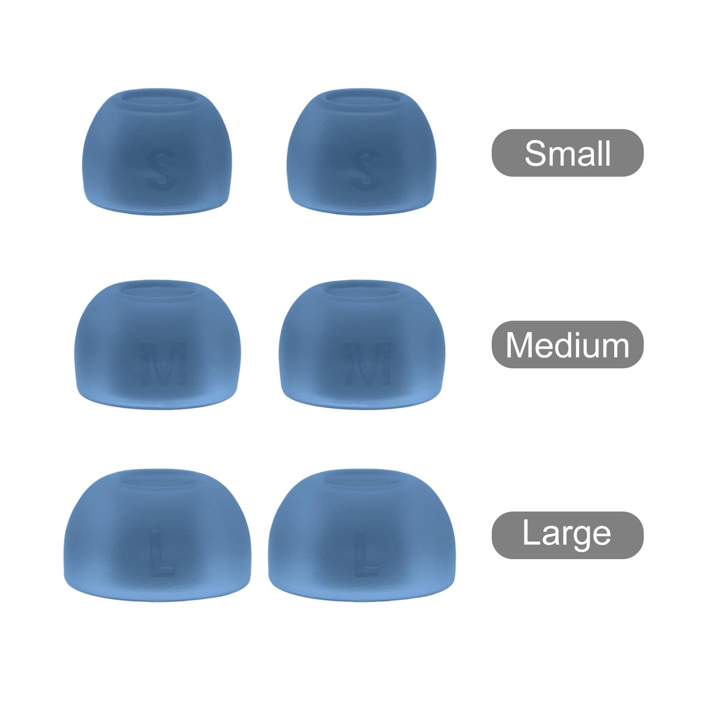 Ear Tips Replacement for JBL Tune Buds/JBL Tune Buds 2, Silicone Earbuds Tips, 3 Pairs (S/M/L) Blue
