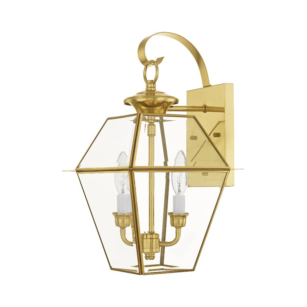 Livex Lighting 2281-61 Westover 2 Light Outdoor Wall Lantern, Charcoal