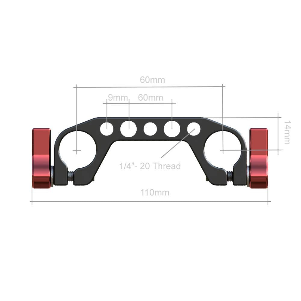 HEDBOX Hold II System - Multi-Type Hole Functional Universal mounting Cheese Plate, 120 Various Threads, with 15mm Rail-Block for DSLR Rail System