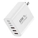 USB C Wall Charger Block, 65W GaN 6-Port Fast Charging Block,PD USB C Plug Adapter+QC Plug Compatible with iPhone iPhone 17/17 Plus/17 Pro Max/16/16