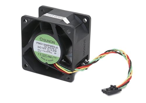 Sunon PMD1206PMB3-A (2).B938.F Cooling Fan 12V~.43Amp (5.2W) 60mm x 60mm x 38mm, 4-Pin Connector, Compatible Part Number N5412N