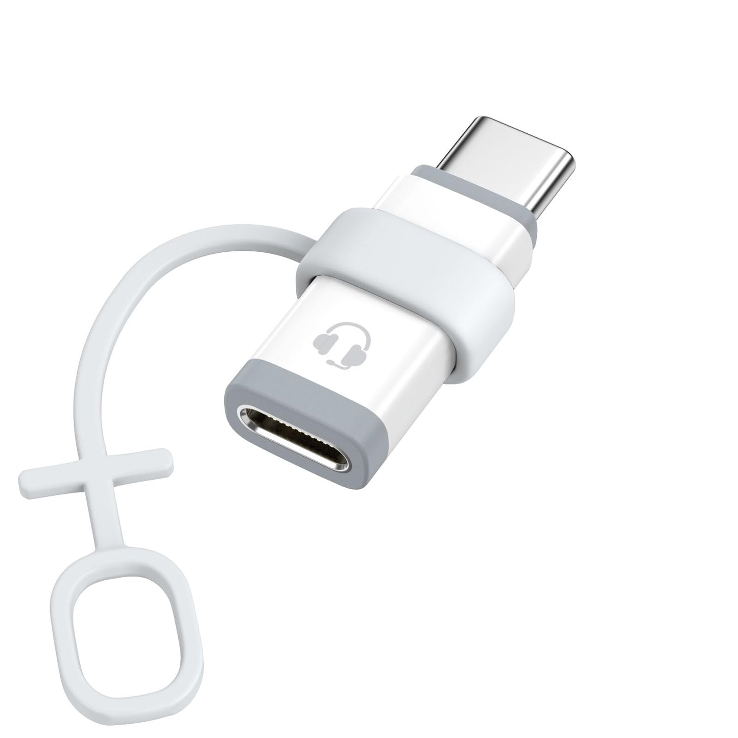 MoKo Lightning to USB C Adapter Audio Only for Apple Earpods with Line Control, Not for Charging/Data Transfer, Lightning to USB C Adapter for iPhone