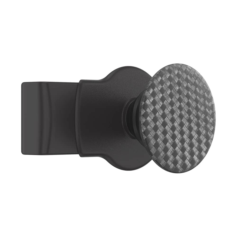 PopSockets Phone Grip Slide for Phones and Cases, Sliding Phone Grip with Expanding Kickstand - Carbonite Weave