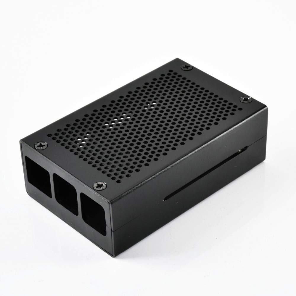 Raspberry Pi 4 Case RPI 4 Aluminum Case RPI 4B Metal Shell Black Enclosure for RPI 4 Model B (Black)