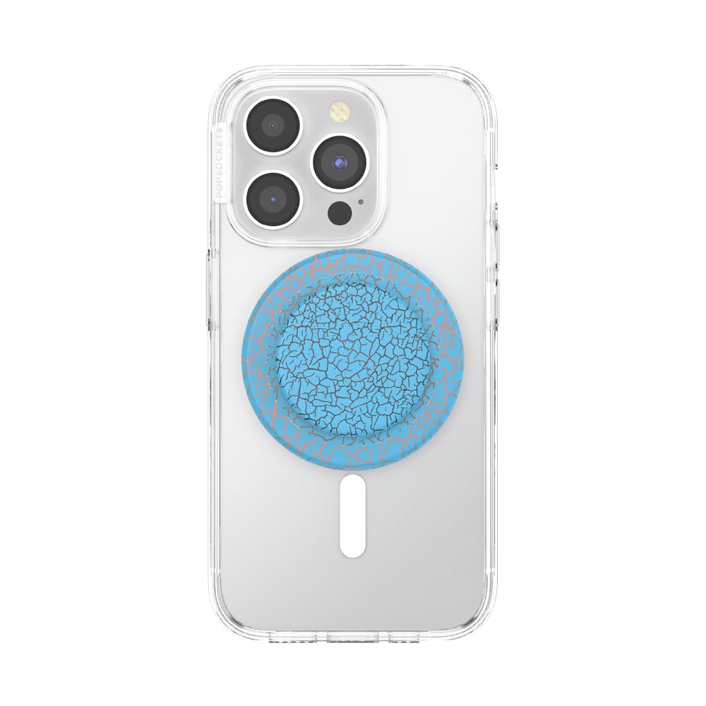 PopSockets Phone Grip for MagSafe, Magnetic Holder, Phone Stand, Blue - Orange Zext