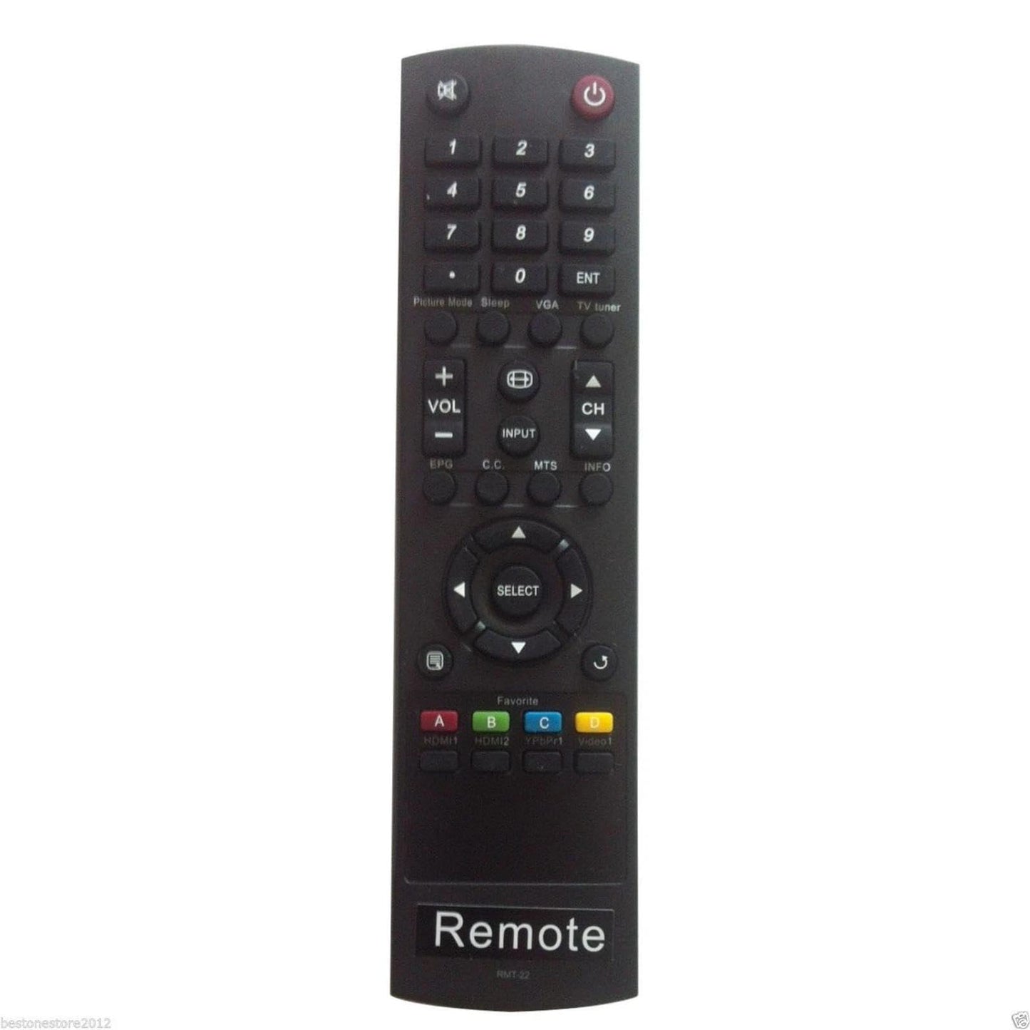 RMT-22 TV Remote Control for Westinghouse TV in living rooms or rooms, Size approximately About 7 x 2 x 1 in, Replacement Remote Compatible Models