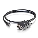 C2G Mini Display Port Adapter, Display Port to VGA, Black, 3 Feet (0.91 Meters), Cables to Go 54676