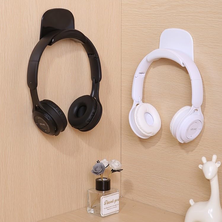 CCeCCe 4 Pack Gaming Headphone Stand Headset Hook Holder Hanger Stick-on Wall Mount Under Desk Clip Cradle Storage Organizer for Sennheiser Sony Bose