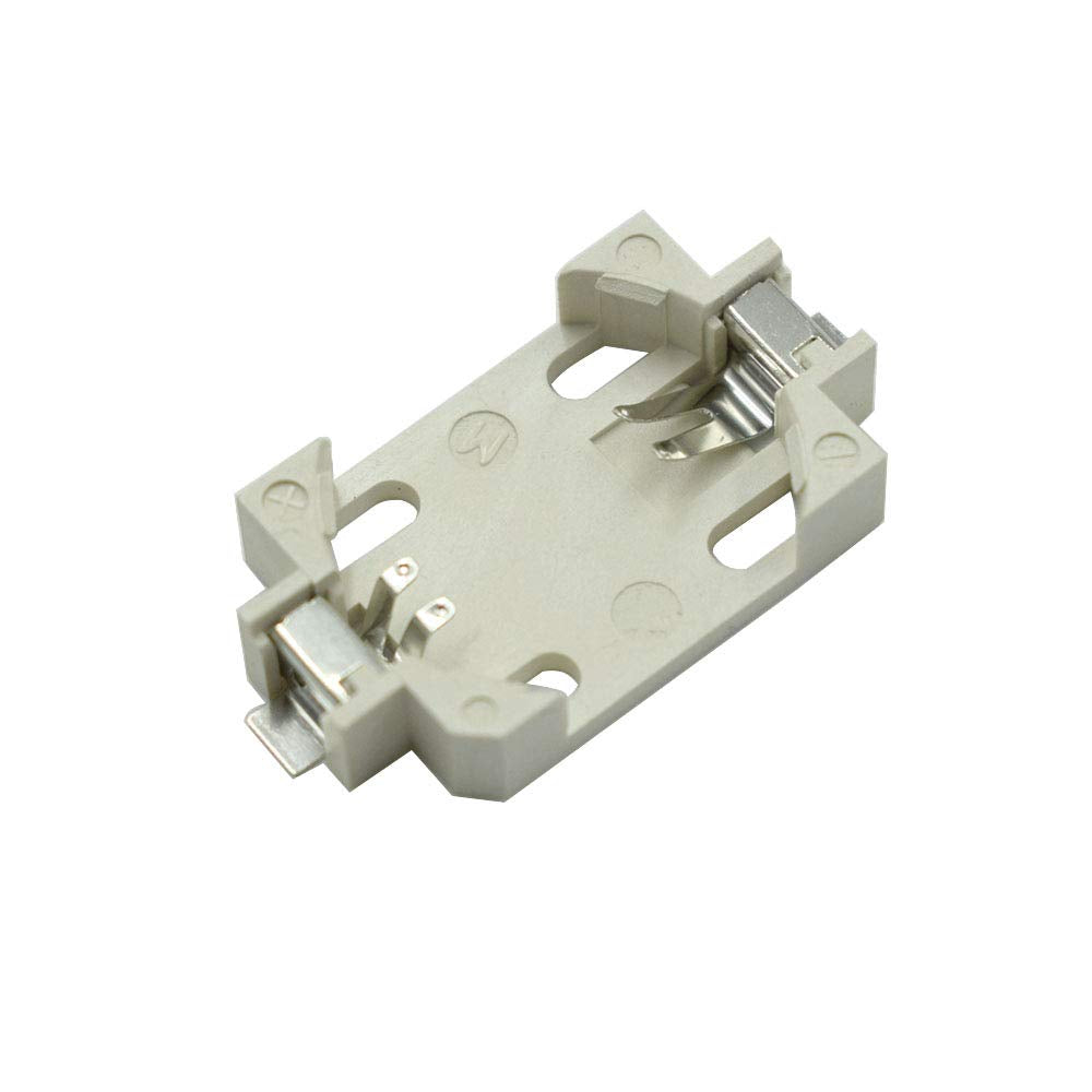 Hxchen 20Pcs White Surface Mount SMD CR2032 Horizontal Coin Button Battery Holder Cell Battery Container Case Power Strips Socket Case