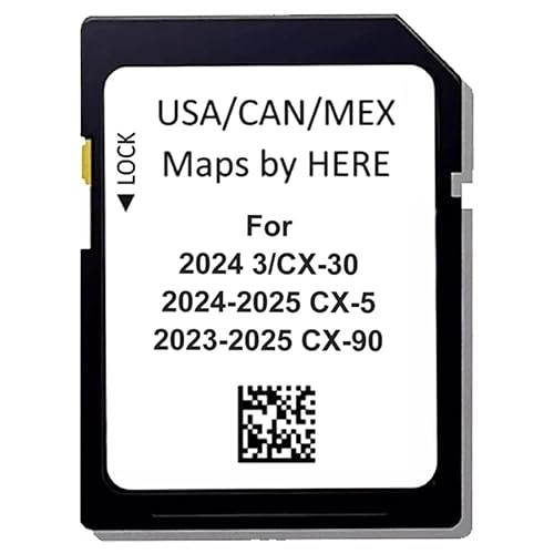Navigation SD Card GPS Maps Compatible with 2024-2025 CX-5, 2023-2025 CX-90, 2024 CX-30/3, USA/CAN/MEX Maps