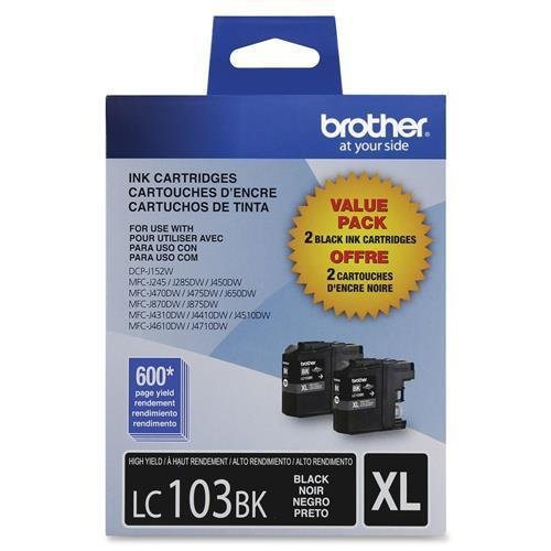 LC1032PKS Brother LC1032PKS Ink Cartridges - Black - Inkjet - 600 Page