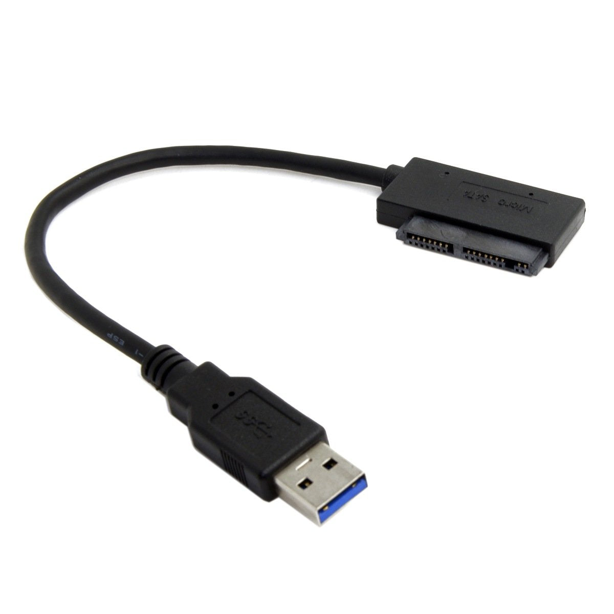 cablecc USB 3.0 to Micro SATA 7+9 16 Pin 1.8" 90 Degree Angled Hard Disk Driver SSD Adapter Cable 10cm