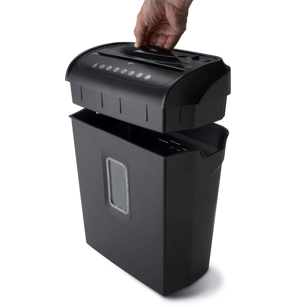 Aurora AU608MB High-Security 6-Sheet Micro-Cut Paper Credit Card Shredder with 3.5-Gallon Wastebasket, 4-Minute Continuous Running Time, Security