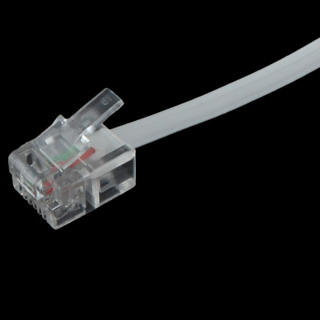 uxcell RJ11 Telephone Cable, 2M 6P2C RJ11 to RJ11 Module Extension Lead Phone Cord for DSL Modems, 6.56Ft Ethernet Network Cable High Speed Data