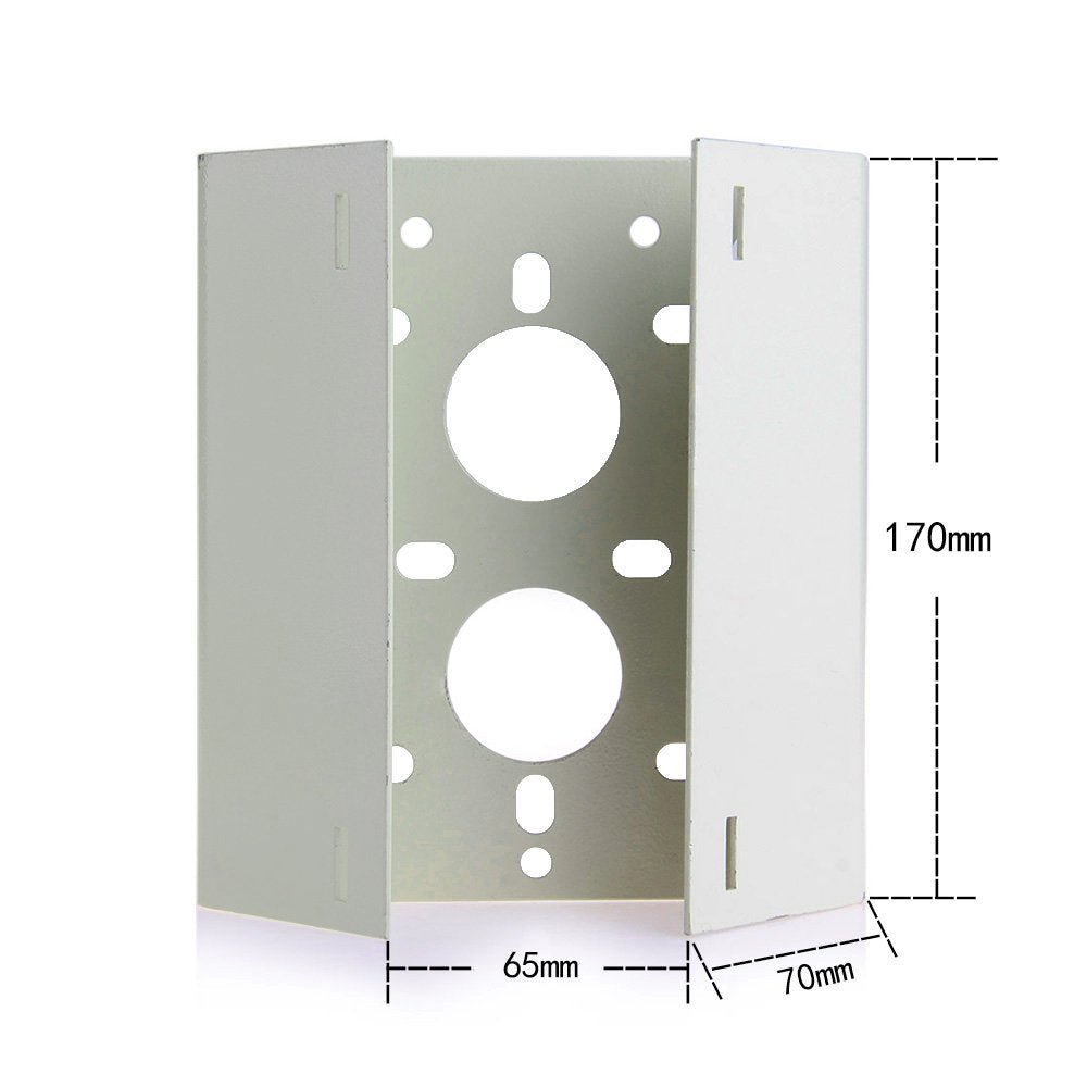 Heavy Duty Metal CCTV Camera Pole Mount Bracket - Universal Indoor/Outdoor Wall/Ceiling Mount, Adjustable Angle, Ivory/Beige, 15KG Load Capacity